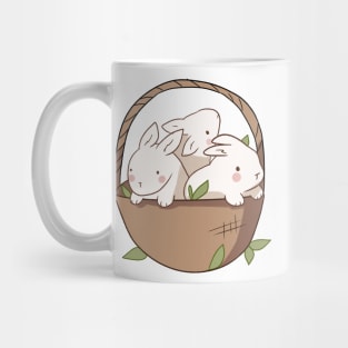 Bunnies pasket illustration Mug